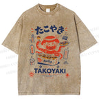 Unisex Osaka Takoyaki Printed Washed Tee