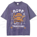 Unisex Osaka Takoyaki Printed Washed Tee