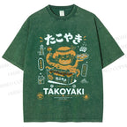 Unisex Osaka Takoyaki Printed Washed Tee