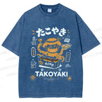 Unisex Osaka Takoyaki Printed Washed Tee