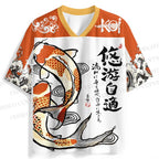 Japanese Vintage Koi Fish Jersey Shirts
