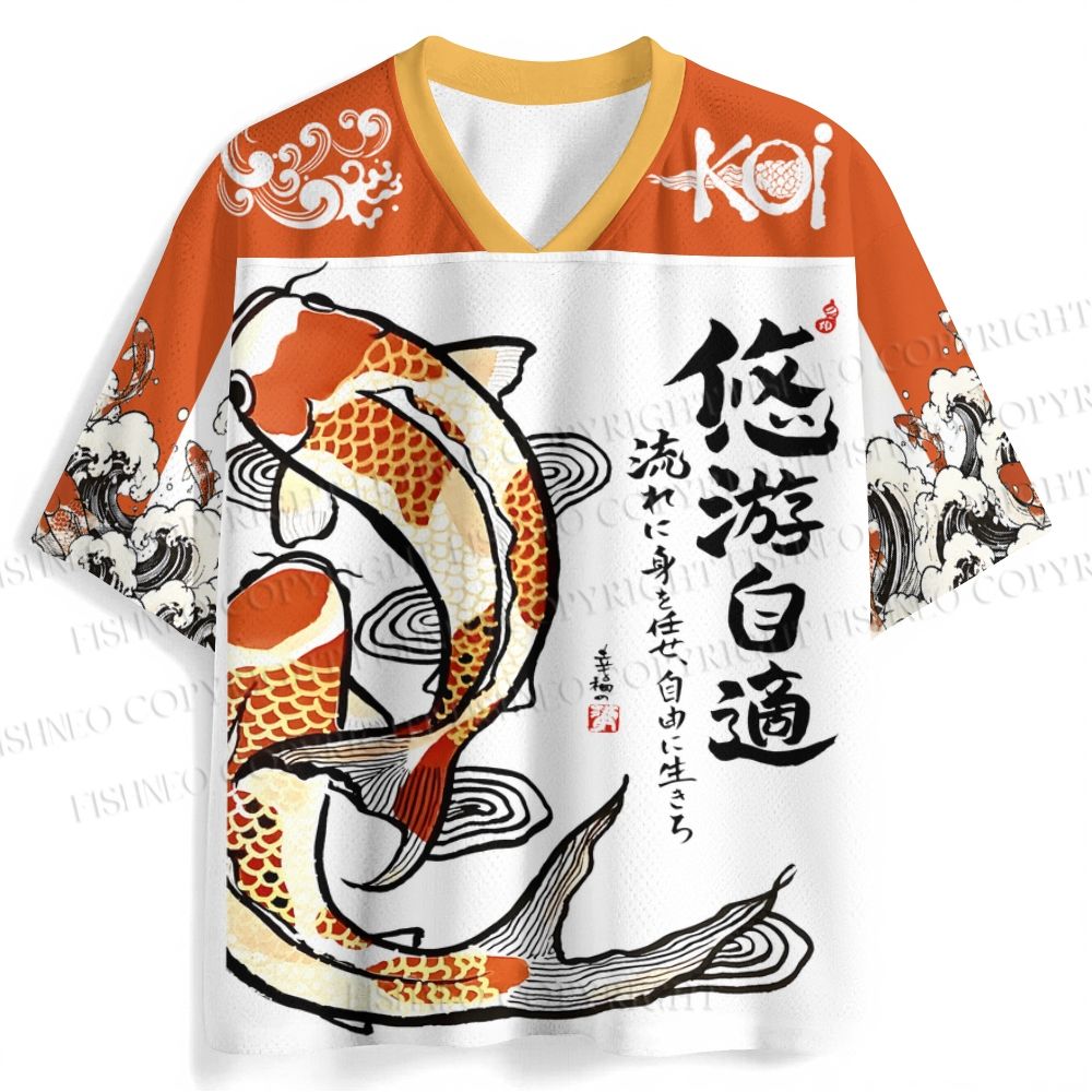 Japanese Vintage Koi Fish Jersey Shirts