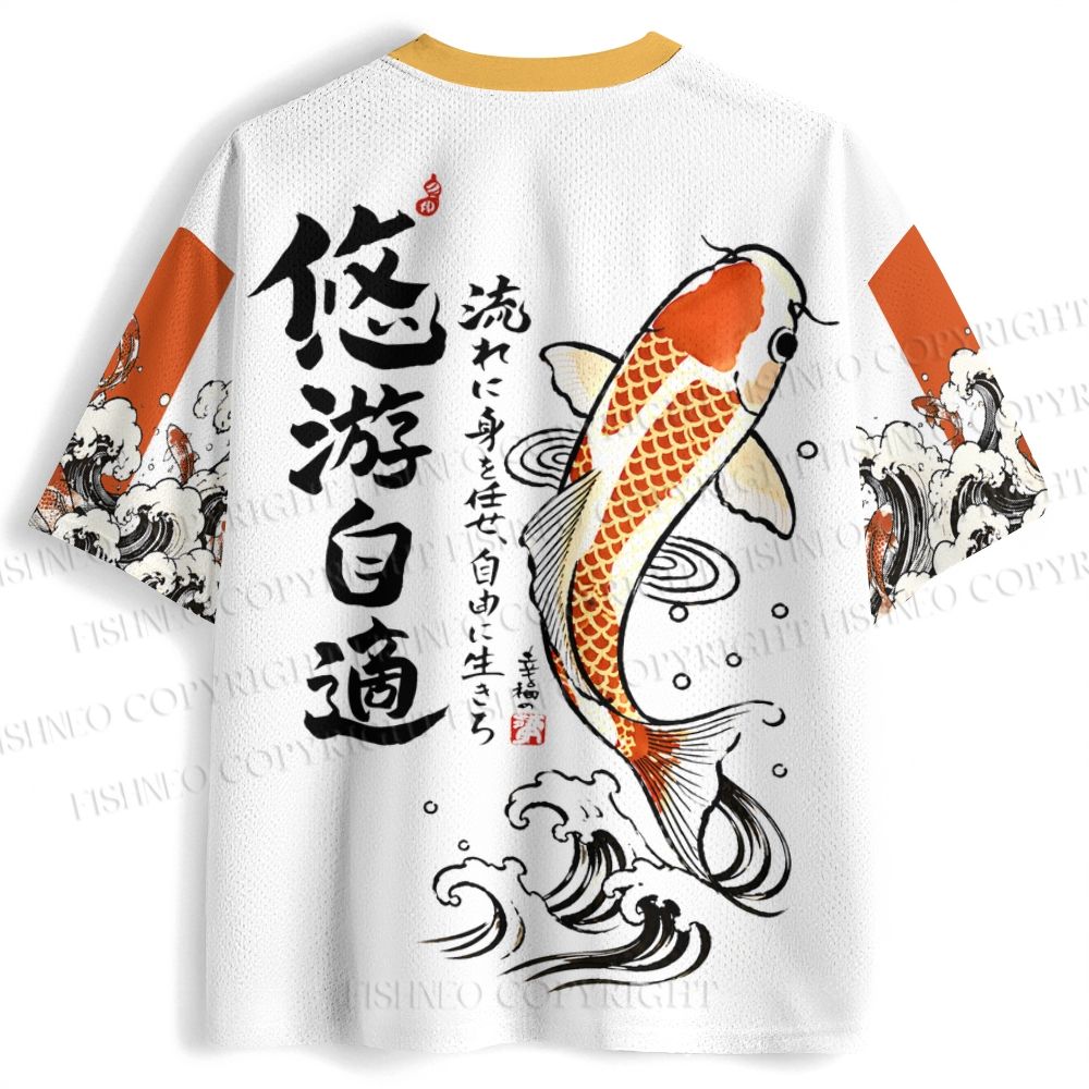 Japanese Vintage Koi Fish Jersey Shirts