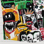 Jean-Michel Basquiat Style Doodle Printed Hawaiian Shirt