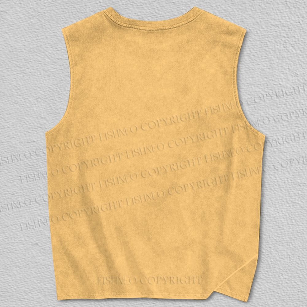 Unisex Vintage Birds in Flowers Printed Tank Top