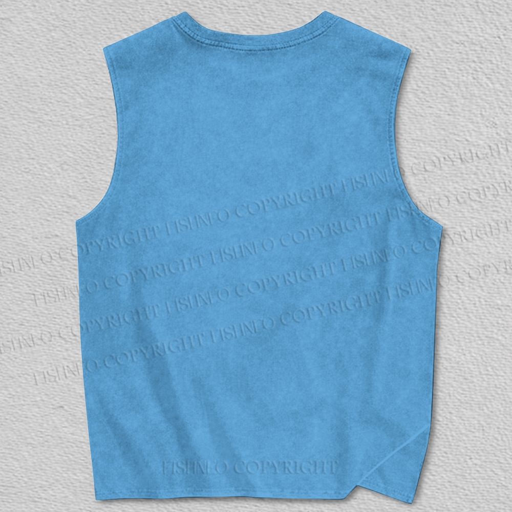 Unisex Grim Reaper Came on a Tiger Printed Tank Top
