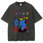Unisex Bauhaus Style Music Man Printed Washed Tee