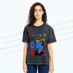 Unisex Bauhaus Style Music Man Printed Washed Tee