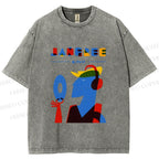 Unisex Bauhaus Style Music Man Printed Washed Tee