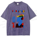 Unisex Bauhaus Style Music Man Printed Washed Tee