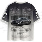 BMW M4 Anime Girl Printed Jersey Shirts