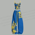 Two Birds With Yellow Flowers Top & Elasticated Trousers Two-Piece Set