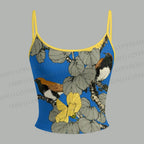 Two Birds With Yellow Flowers Top & Elasticated Trousers Two-Piece Set