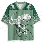 Vintage Green Octopus Jersey Shirts