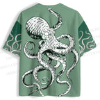 Vintage Green Octopus Jersey Shirts