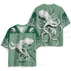 Vintage Green Octopus Jersey Shirts