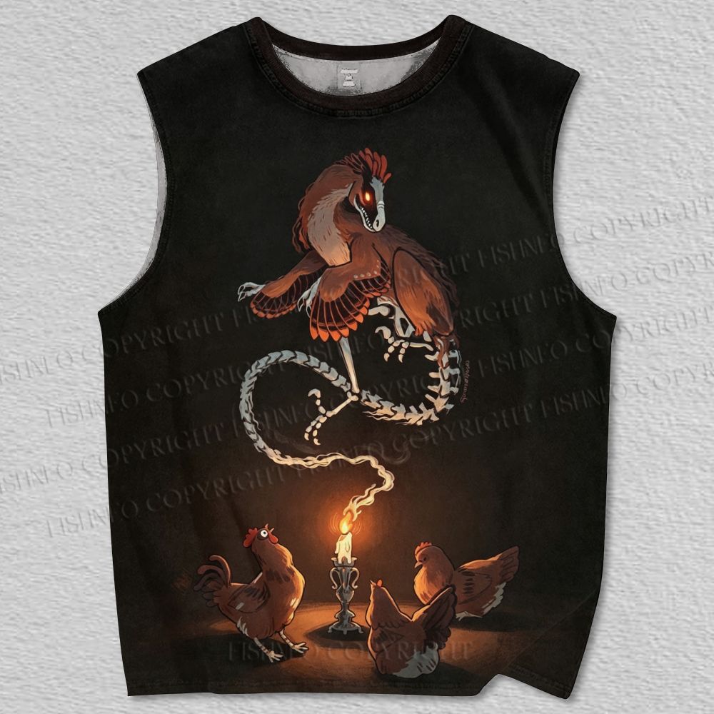 Unisex Dark Bird Specter Printed Tank Top