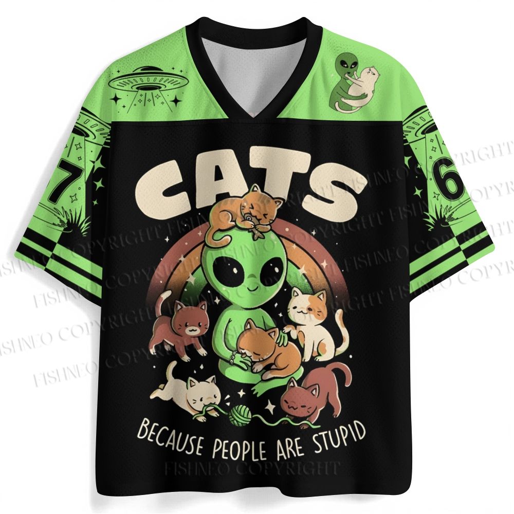 Cats Because People Are Stupid Jersey Shirts