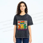 Unisex Love Is Love Printed Washed Tee