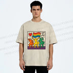 Unisex Love Is Love Printed Washed Tee