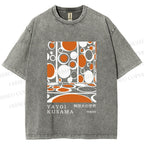 Unisex Yayoi Kusama Polka Dot Printed Washed Tee