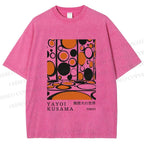 Unisex Yayoi Kusama Polka Dot Printed Washed Tee