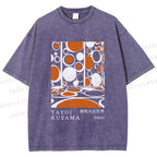 Unisex Yayoi Kusama Polka Dot Printed Washed Tee