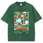 Unisex Yayoi Kusama Polka Dot Printed Washed Tee