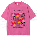 Unisex Collection De Fleurs Et De Plantes Printed Washed Tee