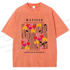 Unisex Collection De Fleurs Et De Plantes Printed Washed Tee