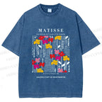 Unisex Collection De Fleurs Et De Plantes Printed Washed Tee