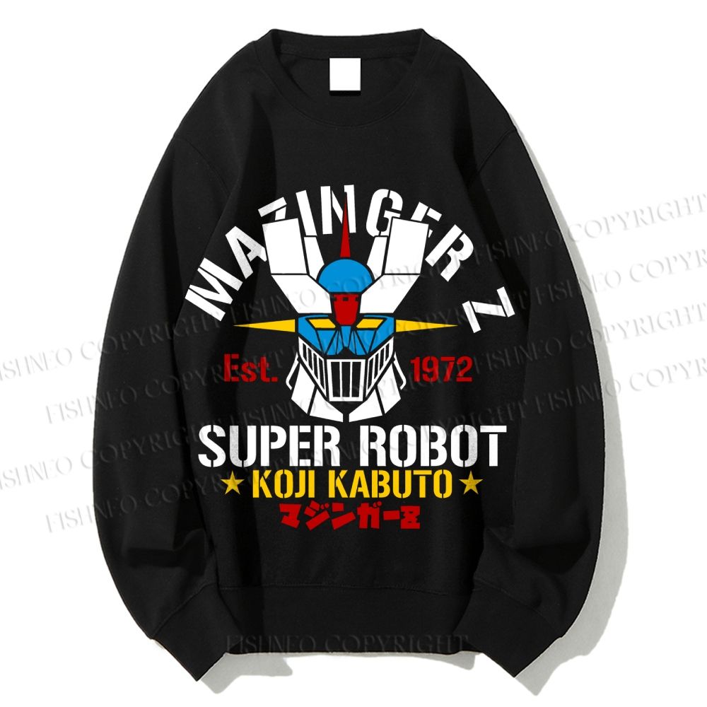 Unisex Mazinger Z Super Robot Printed Sweatshirt