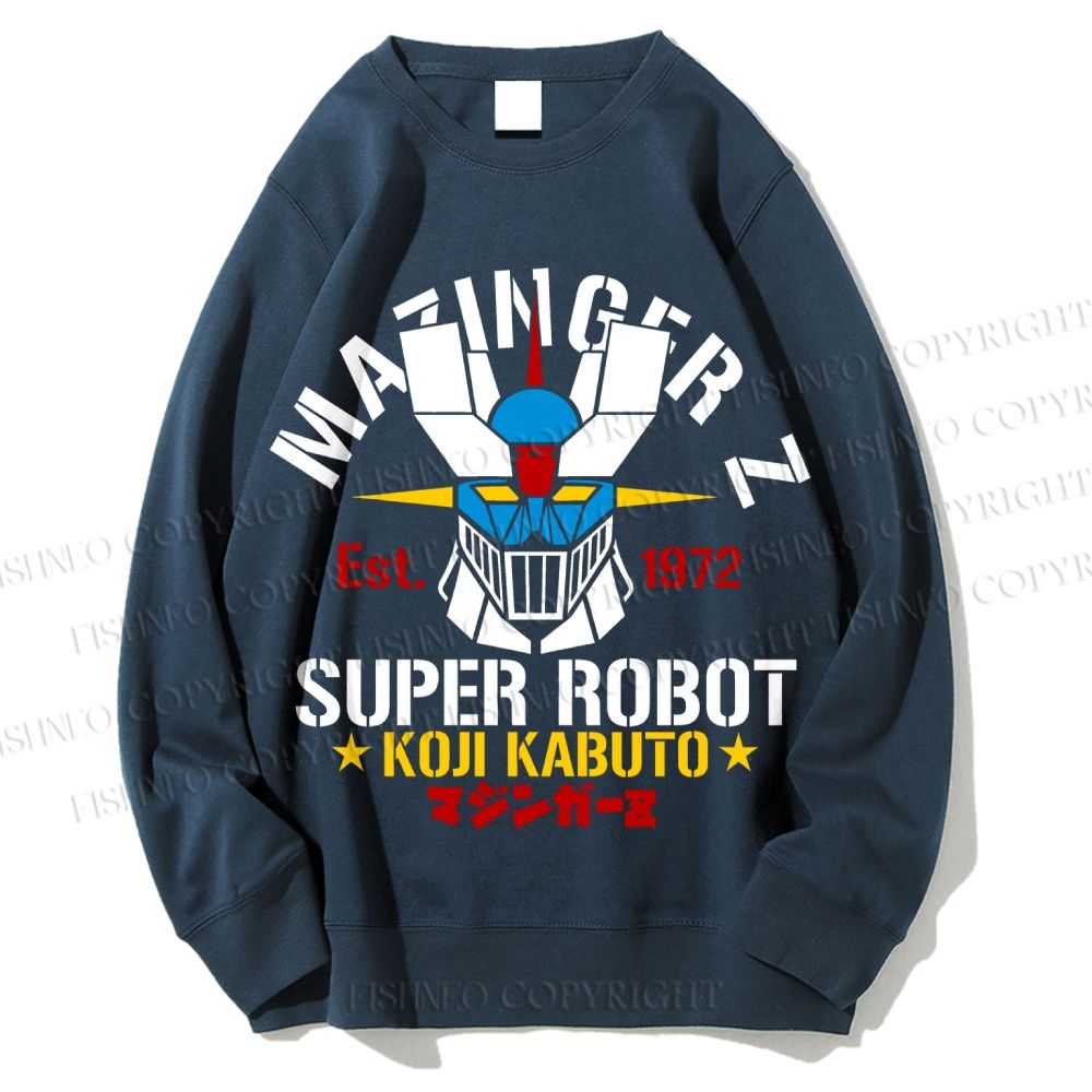 Unisex Mazinger Z Super Robot Printed Sweatshirt