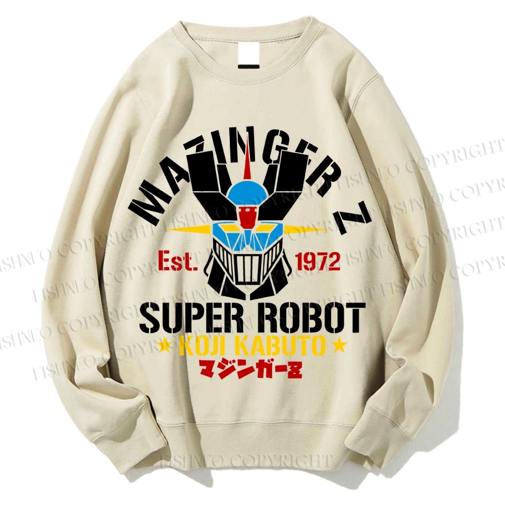 Unisex Mazinger Z Super Robot Printed Sweatshirt