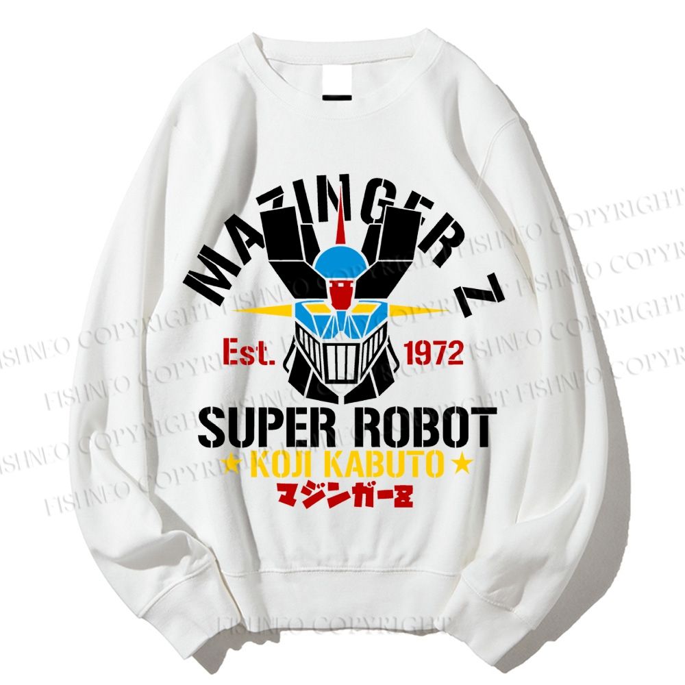 Unisex Mazinger Z Super Robot Printed Sweatshirt