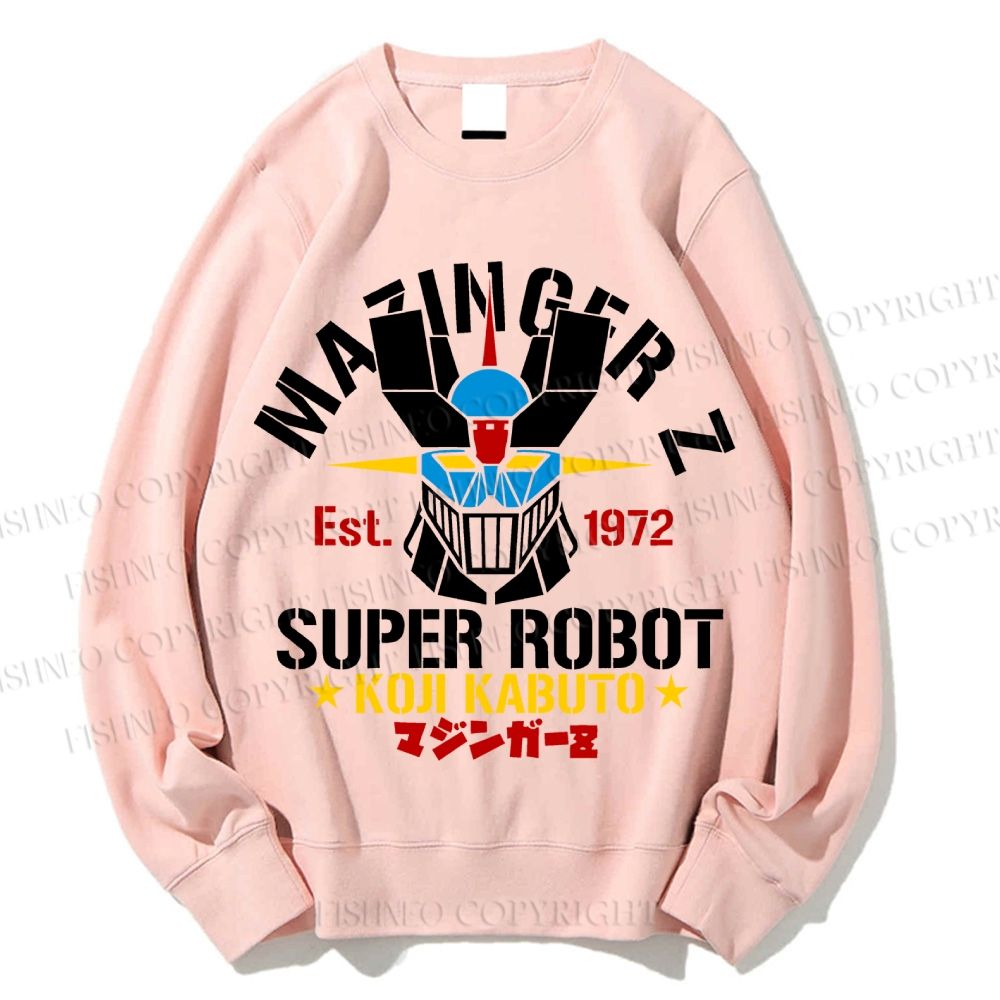 Unisex Mazinger Z Super Robot Printed Sweatshirt