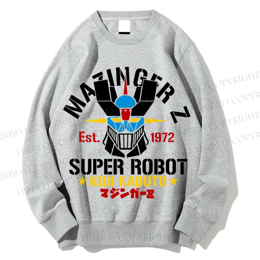 Unisex Mazinger Z Super Robot Printed Sweatshirt