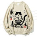 Unisex Ramen Cat Printed Sweatshirt