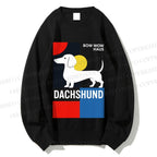 Unisex Bauhaus Dachshund Printed Sweatshirt