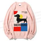 Unisex Bauhaus Dachshund Printed Sweatshirt