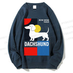 Unisex Bauhaus Dachshund Printed Sweatshirt
