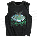 Unisex Philadelphia Eagles Printed Washed Tank Top