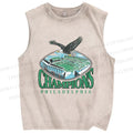 Unisex Philadelphia Eagles Printed Washed Tank Top