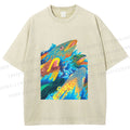 Unisex Fish in Ocean Printed Washed Tee