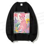 Unisex Yayoi Kusama Pink Cheetah Printed Sweatshirt