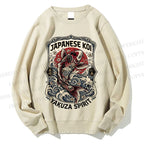 Unisex Japanese Koi Ukiyo-e Printed Sweatshirt