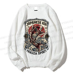 Unisex Japanese Koi Ukiyo-e Printed Sweatshirt
