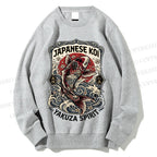 Unisex Japanese Koi Ukiyo-e Printed Sweatshirt