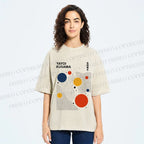 Unisex Yayoi Kusama Dots Lines Printed Washed Tee