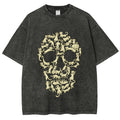 Cat Skull Vintage Washed T-shirt